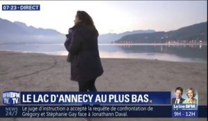 Les bords du lac d'Annecy sont complètement à sec, Ashley Chevalier nous montre son niveau inquiétant