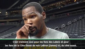 Golden State - Durant : "C'est cool de voir LeBron à l'Ouest"