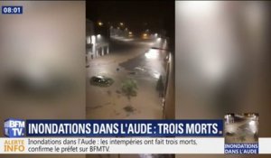 Des rues transformées en torrents... Les images des inondations dans l'Aude