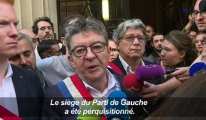 Perquisitions: "une opération de police politique" dit Mélenchon