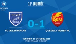 J11 : FC Villefranche B. - Quevilly Rouen M. (0-1), le résumé