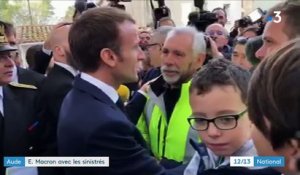 Aude : Emmanuel Macron au chevet des sinistrés
