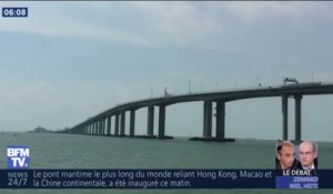 Le plus grand pont maritime du monde, inauguré en Chine, fait 55 km de long