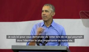 En campagne pour les midterms, Barack Obama dénonce les "mensonges" de Donald Trump