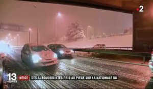 Neige : des automobilistes pris au piège sur la N88