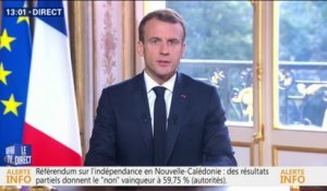Référendum en Nouvelle-Calédonie: "Nous avons tenu à la stricte neutralité de l'État dans cette consultation" déclare Emmanuel Macron