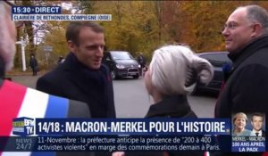 Emmanuel Macron est arrivé à Compiègne pour célébrer l'Armistice en compagnie d'Anglea Merkel
