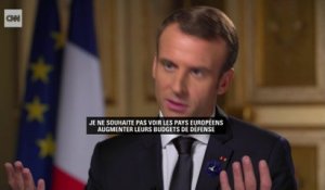 Macron sur CNN : "Je ne souhaite pas voir les pays européens augmenter leurs budgets de défense pour acheter des armes américaines"