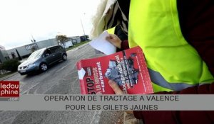 Drôme : opération tracts pour les gilets jaunes à Valence