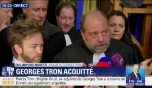 Georges Tron acquitté: "Nous espérons qu'une page se tourne", déclare son avocat Eric Dupond-Moretti