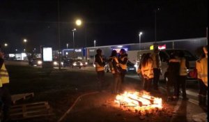 Des gilets jaunes, de nuit, dans le Haut-Rhin