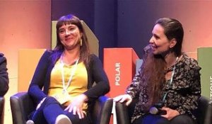 Marie Colot (à gauche) co-lauréate avec Nancy Guilbert du prix littéraire alTerre ado 2019