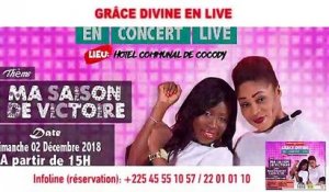 SPOT LIVE.CI- Grâce Divine en live le 02 Décembre 2018