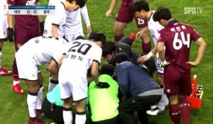 Un joueur coréen se brise le cou pendant un match mais devrait s'en remettre