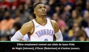 NBA - Westbrook : "Honoré et touché" d'égaler Jason Kidd