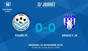 J15 : FC Tours - Drancy JA (0-0), le résumé