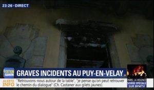 Au Puy-en-Velay, une partie de la préfecture de Haute-Loire a été incendiée