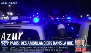 Plusieurs centaines d'ambulanciers manifestent à Paris place de la Concorde