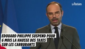 Edouard Philippe suspend pour six mois la hausse des taxes sur les carburants