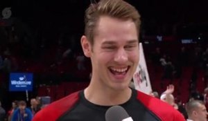 Jake Layman Gets the Walkoff Interview After Career Game