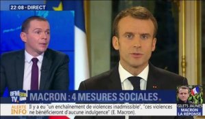 Le secrétaire d'Etat Olivier Dussopt assure que les annonces d'Emmanuel Macron coûteront "entre 8 et 10 milliards d'euros"