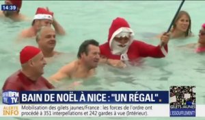 Christian Estrosi parmi les Niçois pour le traditionnel bain de Noël