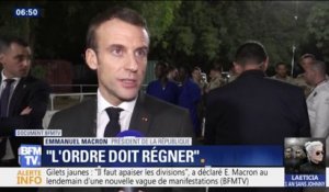 Emmanuel Macron sur les violences: "L'ordre doit régner"