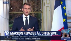 Emmanuel Macron repasse à l'offensive pour ses vœux aux Français