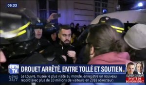 "Police politique", "mascarade", l'opposition s'indigne après l'interpellation d'Éric Drouet