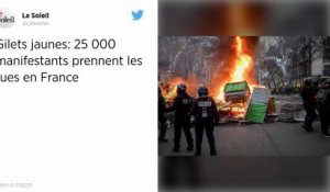 Acte 8 des Gilets jaunes : 25 000 manifestants en France, des heurts à Paris et en régions