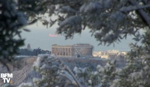 Athènes s'est réveillée sous la neige
