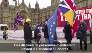 Londres: manifestation avant le vote sur l'accord de Brexit