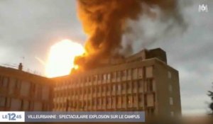 Villeurbanne : explosion sur le toit de l'université - ZAPPING ACTU DU 17/01/2019