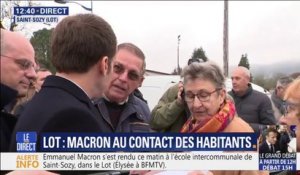 "Pourquoi j'ai 100€ de moins?" À Saint-Sozy, un retraité interpelle Emmanuel Macron sur sa pension