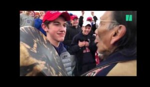 Des jeunes pro-Trump se moquent d'un vétéran amérindien et indignent