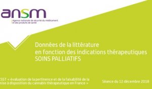 Données de la littérature en fonction des indications thérapeutiques: les soins palliatifs