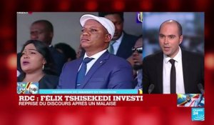RD Congo : précisions sur le malaise de Félix Tshisekedi pendant son discours d'investiture