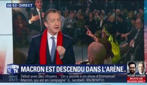 ÉDITO - Avec sa visite surprise dans la Drôme, Emmanuel Macron "marque des points"