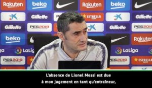 Barça - Valverde explique l'absence de Messi à Séville