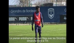 Premier entraînement de Josh Maja avec les Girondins