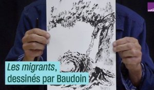 Les "migrants", dessinés par Baudoin