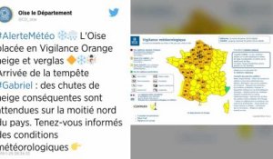 Tempête Gabriel. 41 départements en vigilance orange pour neige-verglas et vents violents