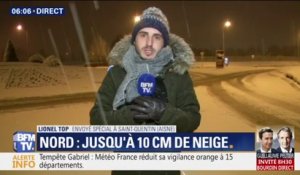 Tempête Gabriel : le nord de la France sous la neige
