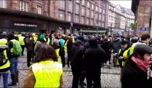 Acte XII des gilets jaunes à Strasbourg: tensions place Kléber et à la gare