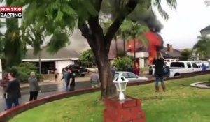 Californie : un avion s'écrase dans un quartier résidentiel, 5 morts (vidéo)