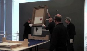 La toile «détruite» de Banksy exposée dans un musée allemand