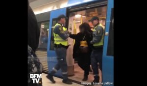 À Stockholm, cette femme enceinte a été sortie de force du métro… et son arrestation fait polémique