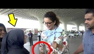 Kangana Ranaut's Sweet Gesture For Lady FAN At Airport