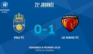 J21 :  Pau FC - Le Mans FC (0-1), le résumé