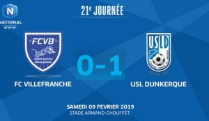 J21 : FC Villefranche B. - USL Dunkerque (0-1), le résumé